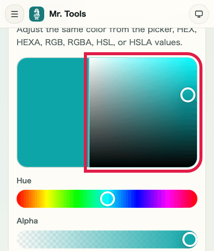 Supporting capture showing where to use Color picker