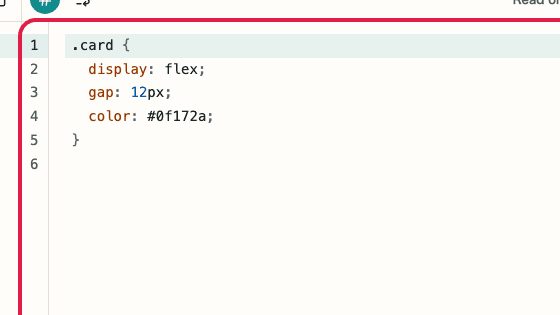 Screen showing where to use Result pane in CSS Formatter