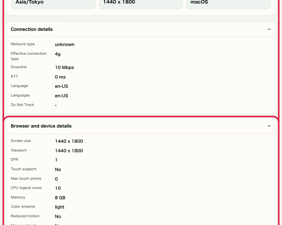 A cropped view of the summary cards in IP & Network Information Checker