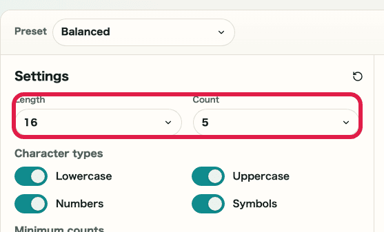 Supporting capture showing where to use Length and count