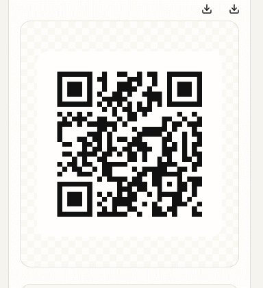 Mobile view of the QR preview in QR Code Generator