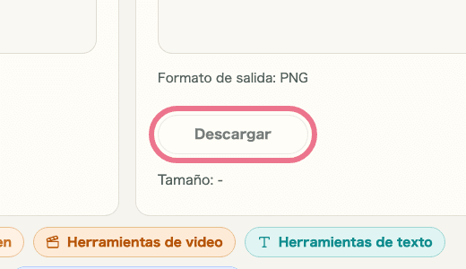 Imagen recortada que muestra el botón de descarga en Eliminación de fondo de imagen