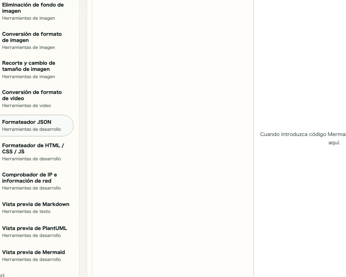 Vista recortada que muestra solo el área de entrada en Vista previa de Mermaid