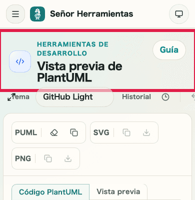 Una captura móvil que muestra el área de vista previa en PlantUML Preview