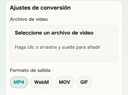 Imagen móvil recortada del botón de convertir en Conversión de formato de video