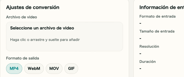Imagen recortada del botón de convertir en Conversión de formato de video