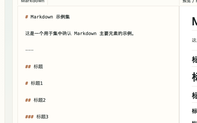 显示 Markdown 预览编辑器中标题控制的截图