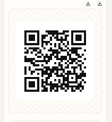 QR 代码生成工具预览区域的移动端画面