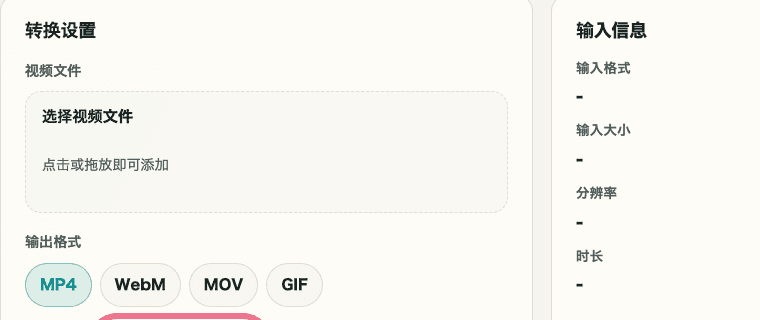 显示视频格式转换中转换按钮的裁剪截图