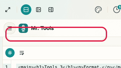 Screen showing where to use Format mode in HTML Formatter