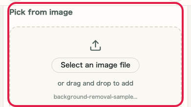 Sampling a color from an image and applying it as the current color