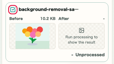 Image Background Removal: Select target checkboxes
