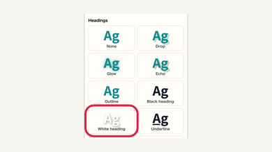 Text presets: mobile controls and surrounding interface