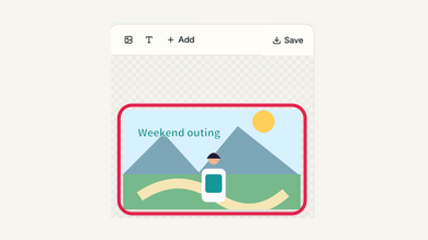 Place text that stays readable over the image: mobile controls and surrounding interface
