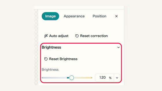 Auto adjust and Light: controls and surrounding interface