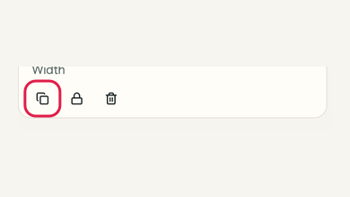 Copy and duplicate: mobile controls and surrounding interface