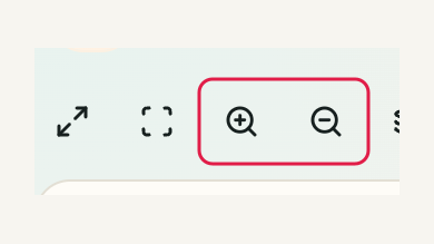 Zoom and fullscreen: mobile controls and surrounding interface