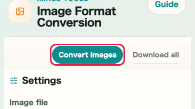 Image Format Conversion: Convert images