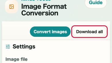 Image Format Conversion: Download all