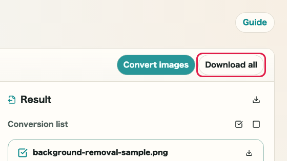Image Format Conversion: Download all