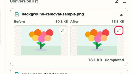 Image Format Conversion: Individual download