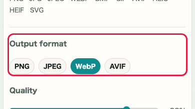 Image Format Conversion: Output format