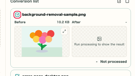 Image Format Conversion: Select targets
