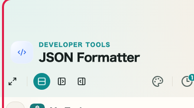 Screen showing the Result Review and Copy Area in JSON Formatter