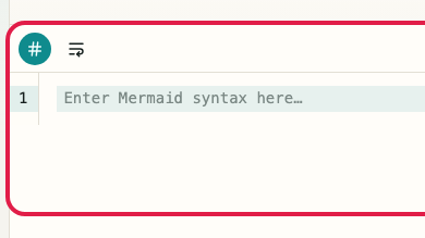 Screen showing Syntax editor area in Mermaid Preview