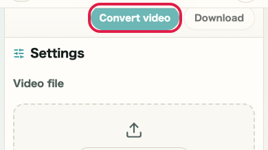 Screen showing where to use Go to conversion in Video Format Conversion