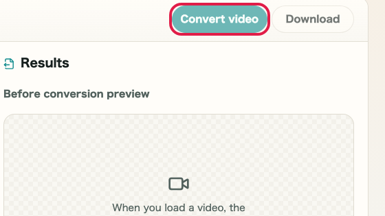 Screen showing where to use Go to conversion in Video Format Conversion