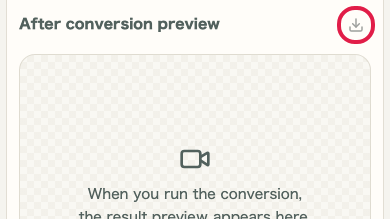 Screen showing where to use Find save action in Video Format Conversion