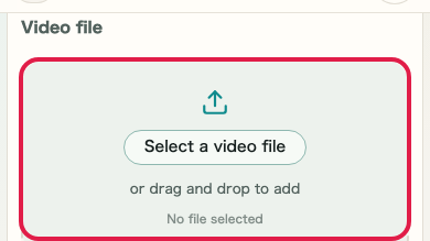 Screen showing where to use Video file in Video Format Conversion