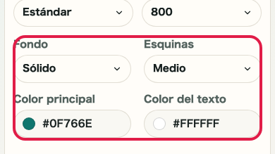 Pantalla que muestra Zona de material base en Generador de favicon