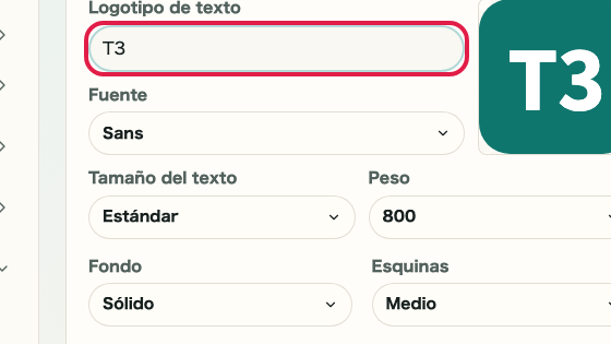 Pantalla que muestra dónde usar Elegir base en Generador de favicon