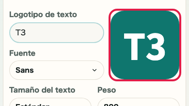 Pantalla que muestra dónde usar Vista cuadrada en Generador de favicon