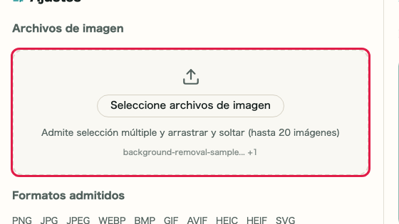 Eliminación de fondo de imagen: Archivo de imagen