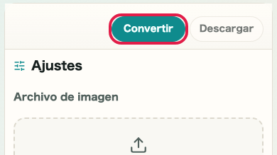 Recortar y redimensionar imagen: Convertir