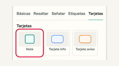 Etiquetas y tarjetas: controles móviles y su ubicación