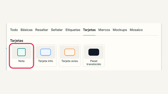 Etiquetas y tarjetas: controles y su ubicación