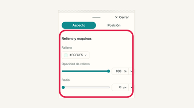 Relleno y esquinas: controles móviles y su ubicación