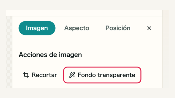 Fondo y aspecto: controles y su ubicación