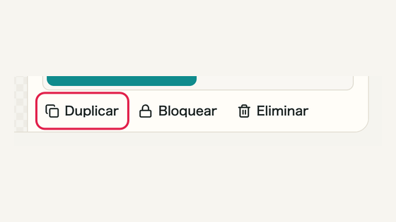 Copiar y duplicar: controles y su ubicación