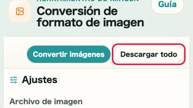 Conversión de formato de imagen: Descargar todo