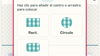 Pantalla que muestra el control para añadir mosaico en Mosaico de imagen