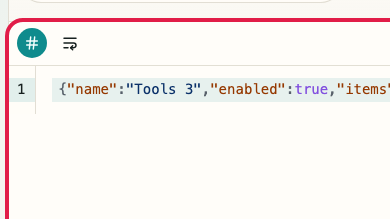 Pantalla que muestra el Área de entrada y validación de JSON en Formateador JSON