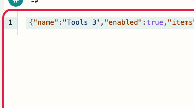 Pantalla que muestra dónde usar Entrada JSON en Formateador JSON
