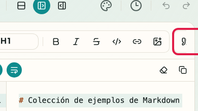 Pantalla que muestra el área de entrada Markdown en Vista previa de Markdown: Citas y listas