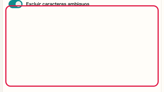 Pantalla que muestra dónde usar Reglas de caracteres en Generador de contraseñas